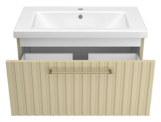 Подвесная тумба под раковину Brevita Alicante ALI-09080-4601Я 80см капучино